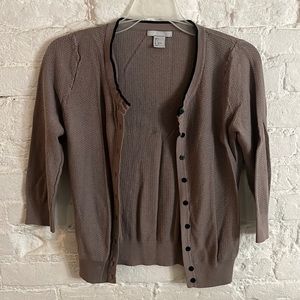 H&M Grey with Black Trim Cardigan